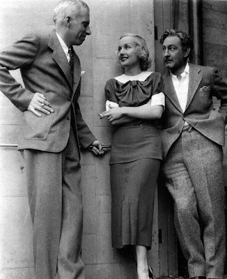 Hawks, Lombard and Barrymore during a break from filming Twentieth Century