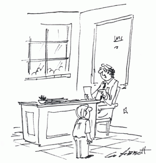 "This note from your mother is a forgery. ... But your penmanship is better than usual."