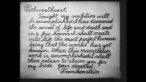 Sure of perfection - the letter the Doctor sent to his dear, Elizabeth prior to the creation.