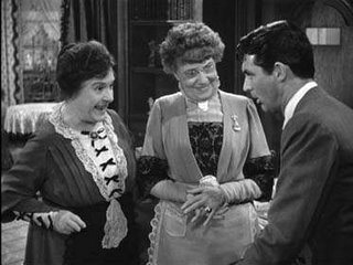 With Jean Adair and Cary Grant in Capra's Arsenic and Old Lace