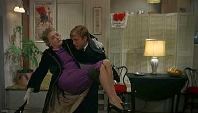 After the climb up five flights Ethel needs help