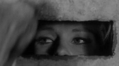 Ann looks to where she's duck-walking...