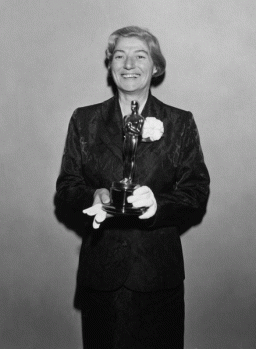 Adrienne Fazan with Oscar