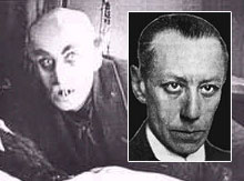 Max Schreck (inset as self) and as Orlock, 'Nosferatu'