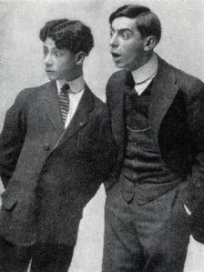 Cantor (right) with Georgie Jessel during 