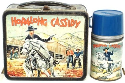 The Hopalong Cassidy lunchbox was the first made based on a TV character/show
