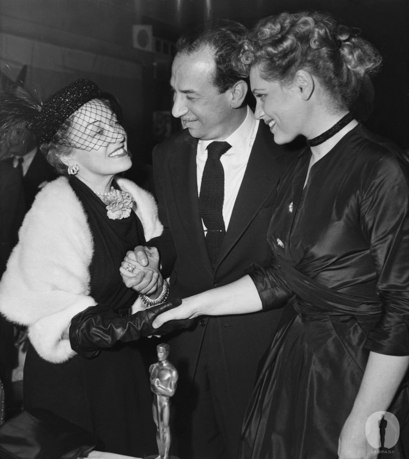 Swanson, Ferrer and Holliday on Academy Award night in 1951
