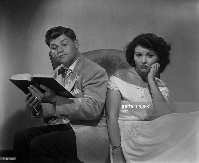 THE ADVENTURES OF ARCHIE ANDREWS -- Pictured: (l-r) Bob Hastings as Archie Andrews, Gloria Mann as Veronica Lodge -- (Photo by: NBC/NBCU Photo Bank)