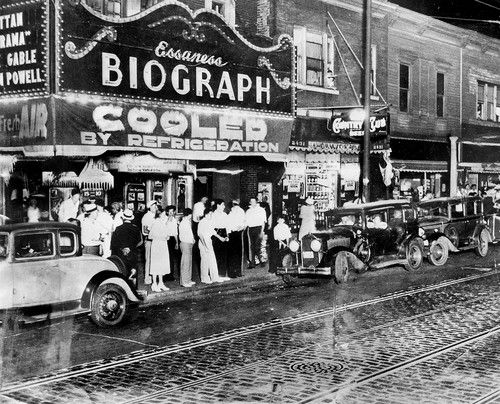 The Biograph Theater on Lincoln Avenue where Dillinger was slain by FBI bullets in 1934. Tribune archive photo. .OUTSIDE TRIBUNE CO.- NO MAGS, NO SALES, NO INTERNET, NO TV, CHICAGO OUT..00297206A Marvelous Marquees