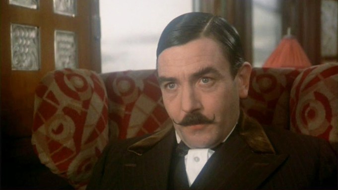 Albert Finney plays Hercule Poirot in Murder on the Orient Express
